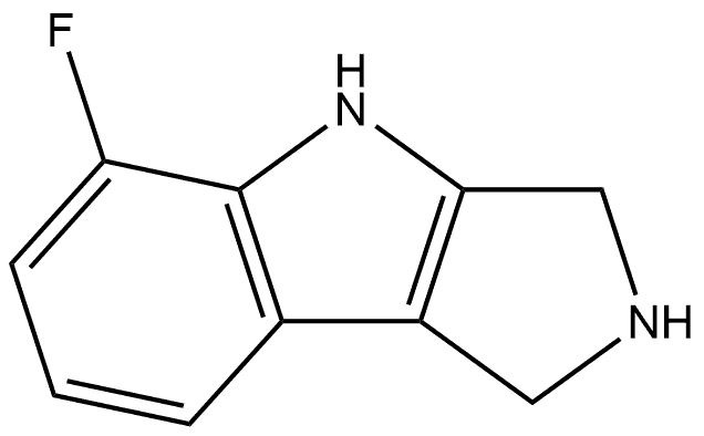 5-fluoro-1,2,3,4-tetrahydropyrrolo[3,4-b]indole Struktur