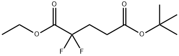 Pentanedioic acid, 2,2-difluoro-, 5-(1,1-dimethylethyl) 1-ethyl ester Structure