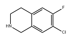 7-chloro-6-fluoro-1,2,3,4-tetrahydroisoquinoline 结构式