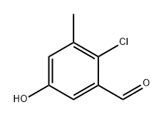 2-氯-5-羟基-3-甲基苯甲醛,1782405-41-7,结构式