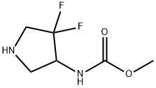 Carbamic acid, N-(4,4-difluoro-3-pyrrolidinyl)-, methyl ester 结构式
