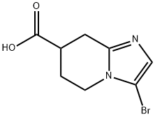 3-溴-5,6,7,8-四氢咪唑并[1,2-A]吡啶-7-羧酸 结构式