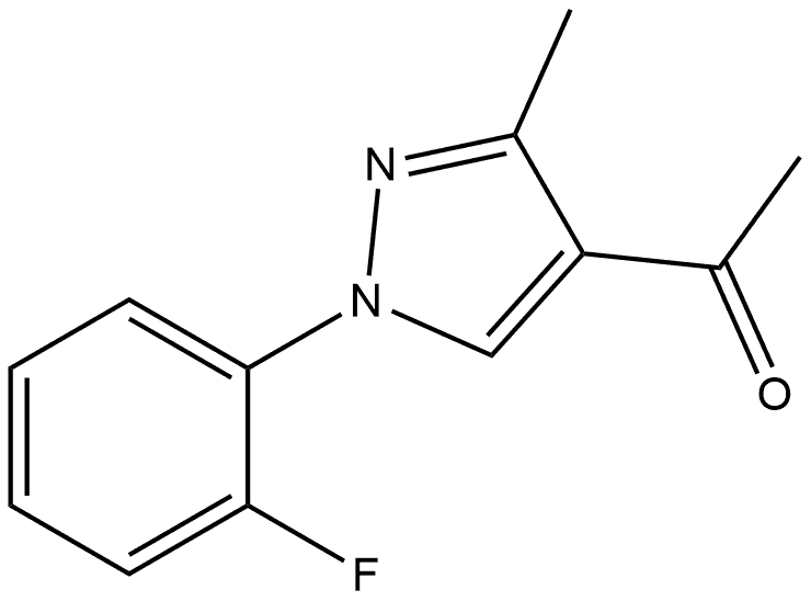 1-[1-(2-Fluorophenyl)-3-methyl-1H-pyrazol-4-yl]ethanone 结构式