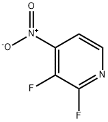 Pyridine, 2,3-difluoro-4-nitro- 结构式