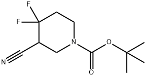 3-氰基-4,4-二氟哌啶-1-羧酸叔丁酯, 1782516-27-1, 结构式