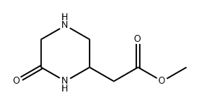 2-Piperazineacetic acid, 6-oxo-, methyl ester Structure