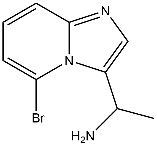 1-(5-bromoimidazo[1,2-a]pyridin-3-yl)ethan-1-amine Structure