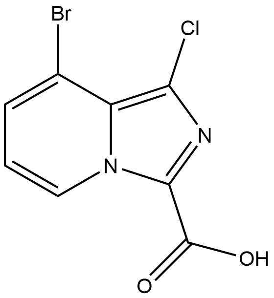 8-bromo-1-chloroimidazo[1,5-a]pyridine-3-carboxylic acid Structure