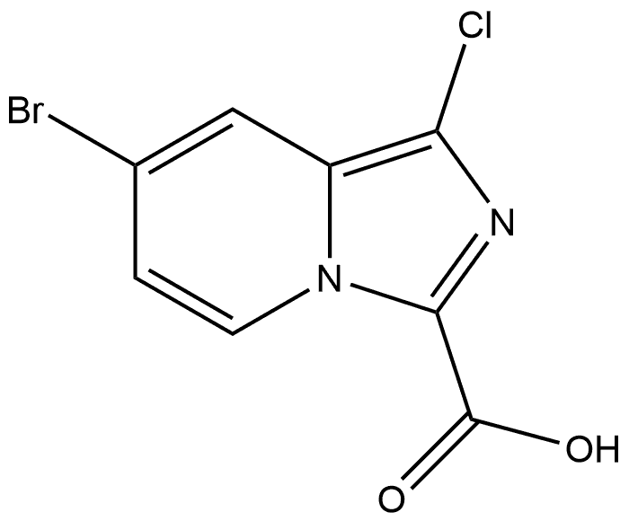 7-bromo-1-chloroimidazo[1,5-a]pyridine-3-carboxylic acid 结构式