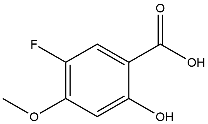 5-fluoro-2-hydroxy-4-methoxybenzoic acid Struktur