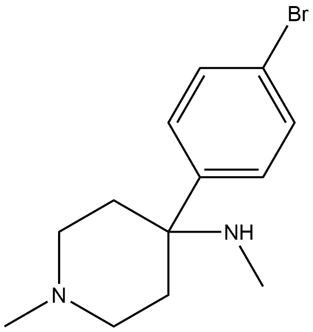 4-(4-Bromophenyl)-N,1-dimethyl-4-piperidinamine Struktur