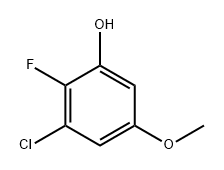 3-Chloro-2-fluoro-5-methoxyphenol Struktur