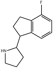 2-(4-fluoro-2,3-dihydro-1H-inden-1-yl)pyrrolidine 结构式