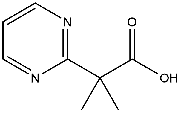 2-Pyrimidineacetic acid, α,α-dimethyl- Struktur