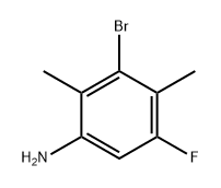 3-溴-5-氟-2,4-二甲基苯胺 结构式