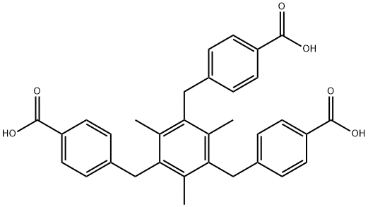 4,4',4''-(1,3,5-trimethyl-2,4,6-phenylenetris(methyleneoxy)trisbenzoic acid,1783815-47-3,结构式