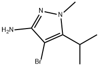 4-溴-5-异丙基-1-甲基吡唑-3-胺, 1784036-36-7, 结构式