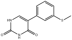 2,?4(1H,?3H)?-?Pyrimidinedione, 5-?[3-?(methylthio)?phenyl]?- Structure