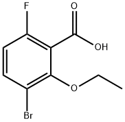 3-溴-2-乙氧基-6-氟苯甲酸 结构式