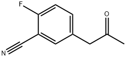 2-Fluoro-5-(2-oxopropyl)benzonitrile 结构式
