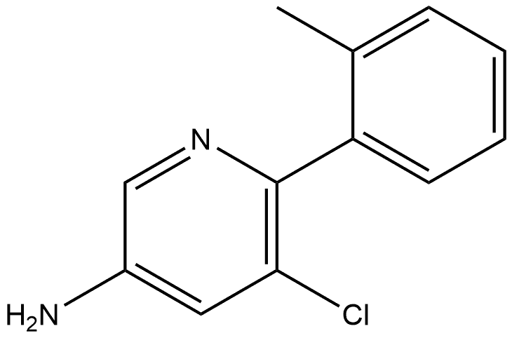 5-Chloro-6-(2-methylphenyl)-3-pyridinamine 结构式