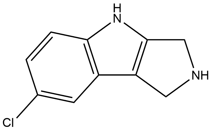 7-chloro-1H,2H,3H,4H-pyrrolo[3,4-b]indole 结构式