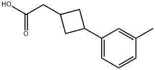 Cyclobutaneacetic acid, 3-(3-methylphenyl)- Structure