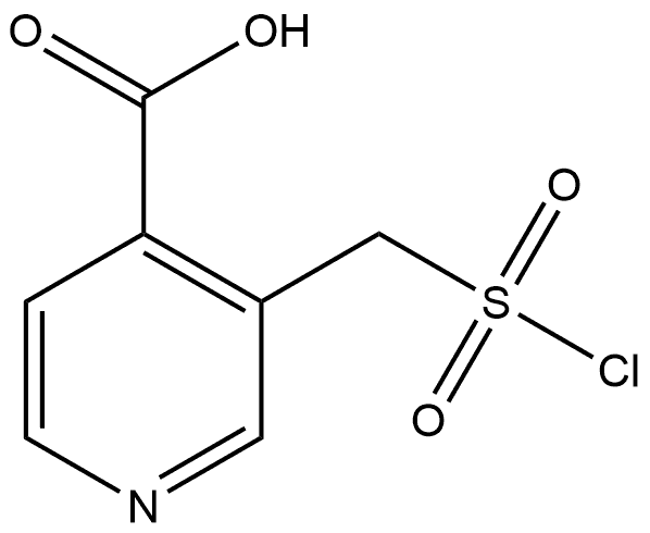 3-[(Chlorosulfonyl)methyl]-4-pyridinecarboxylic acid (ACI) 结构式