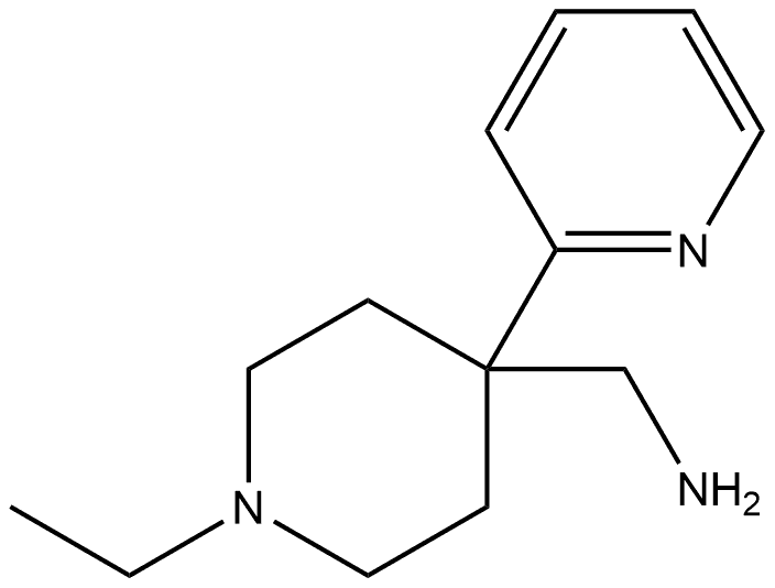 (1-ethyl-4-(pyridin-2-yl)piperidin-4-yl)methanamine Struktur