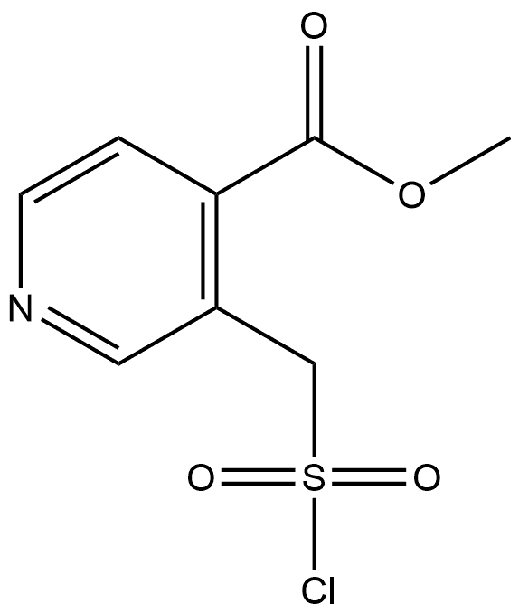 Methyl 3-[(chlorosulfonyl)methyl]-4-pyridinecarboxylate (ACI) 结构式