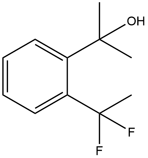 2-(1,1-difluoroethyl)-α,α-dimethyl-Benzenemethanol Struktur