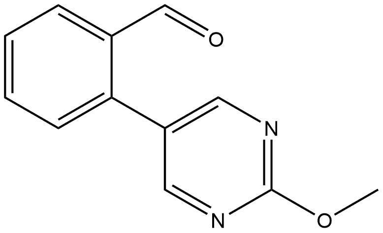 2-(2-Methoxy-5-pyrimidinyl)benzaldehyde Structure