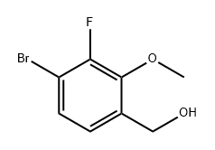 Benzenemethanol, 4-bromo-3-fluoro-2-methoxy- Struktur