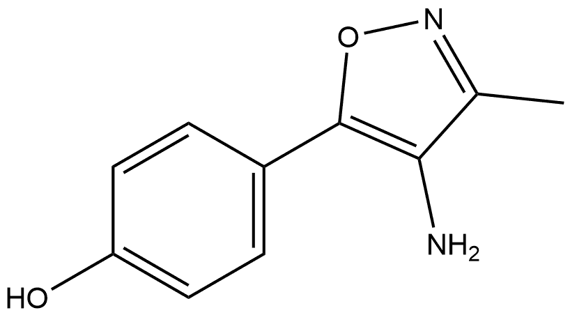 4-(4-amino-3-methyl-1,2-oxazol-5-yl)phenol Structure