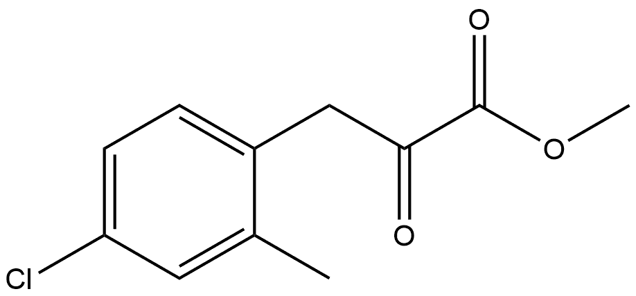 3-(4-氯-2-甲基苯基)-2-氧代丙酸甲酯 结构式