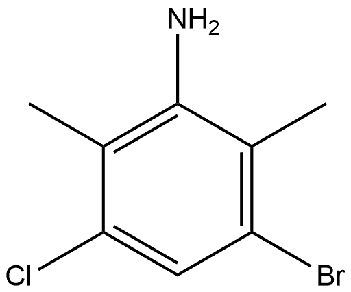 3-bromo-5-chloro-2,6-dimethylbenzenamine Structure