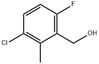 Benzenemethanol, 3-chloro-6-fluoro-2-methyl- Struktur