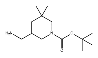 1-Piperidinecarboxylic acid, 5-(aminomethyl)-3,3-dimethyl-, 1,1-dimethylethyl ester Structure