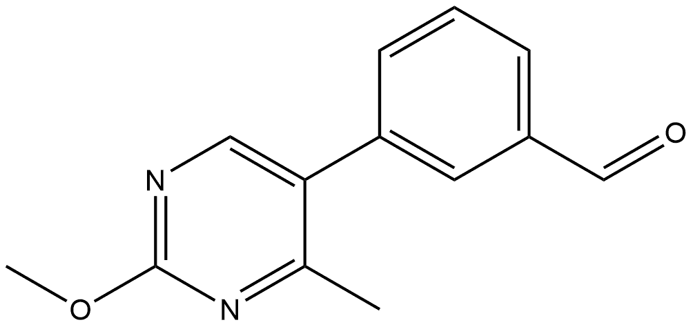 3-(2-Methoxy-4-methyl-5-pyrimidinyl)benzaldehyde Structure
