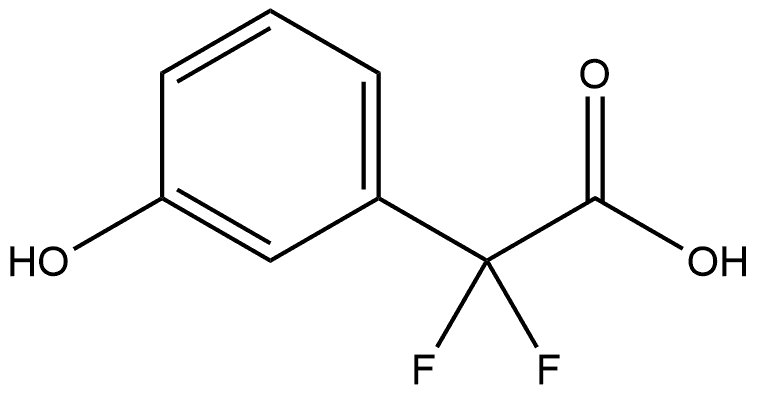 2，2-difluoro-2-(3-hydroxyphenyl)acetic acid,1785497-82-6,结构式