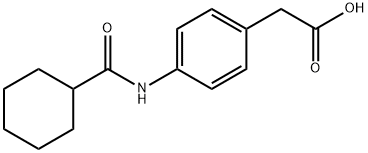 Benzeneacetic acid, 4-[(cyclohexylcarbonyl)amino]- Struktur