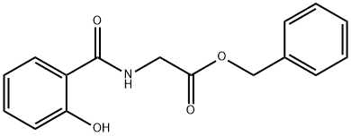 Glycine, N-(2-hydroxybenzoyl)-, phenylmethyl ester Struktur
