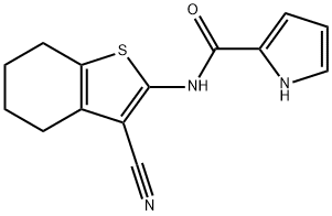 1H-Pyrrole-2-carboxamide, N-(3-cyano-4,5,6,7-tetrahydrobenzo[b]thien-2-yl)- Structure