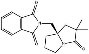 1H-Isoindole-1,3(2H)-dione, 2-[[(7aR)-tetrahydro-2,2-dimethyl-3-oxo-1H-pyrrolizin-7a(5H)-yl]methyl]- Structure