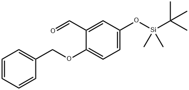2-(苄氧基)-5-((叔丁基二甲基甲硅烷基)氧基)苯甲醛 结构式