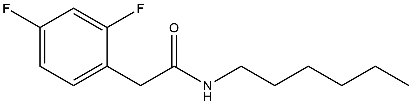 2,4-Difluoro-N-hexylbenzeneacetamide,1789486-58-3,结构式