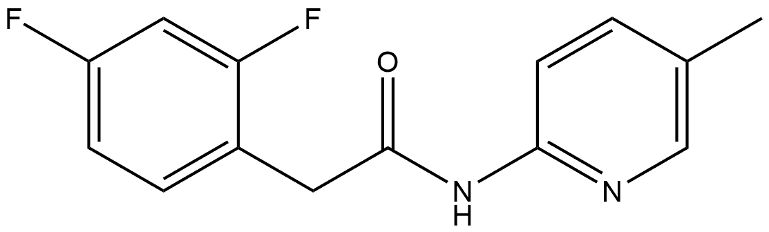 2,4-Difluoro-N-(5-methyl-2-pyridinyl)benzeneacetamide 结构式