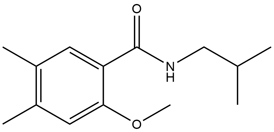 2-Methoxy-4,5-dimethyl-N-(2-methylpropyl)benzamide Structure