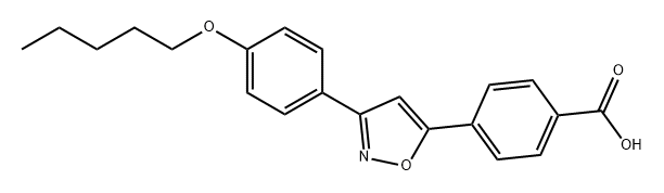 Benzoic acid, 4-[3-[4-(pentyloxy)phenyl]-5-isoxazolyl]- Struktur