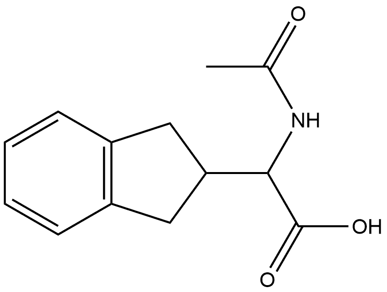 N-Ac-RS-(2-Indanyl)glycine, 179186-26-6, 结构式